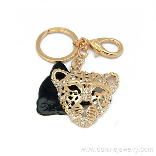 18K Gold Hollow Alloy Tiger Metal Personalized Key Rings